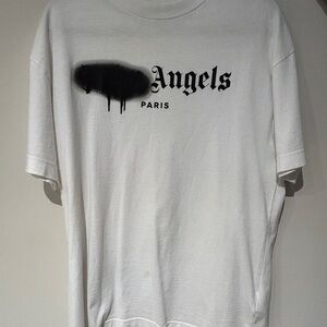 Palm Angels White Graphic Tee